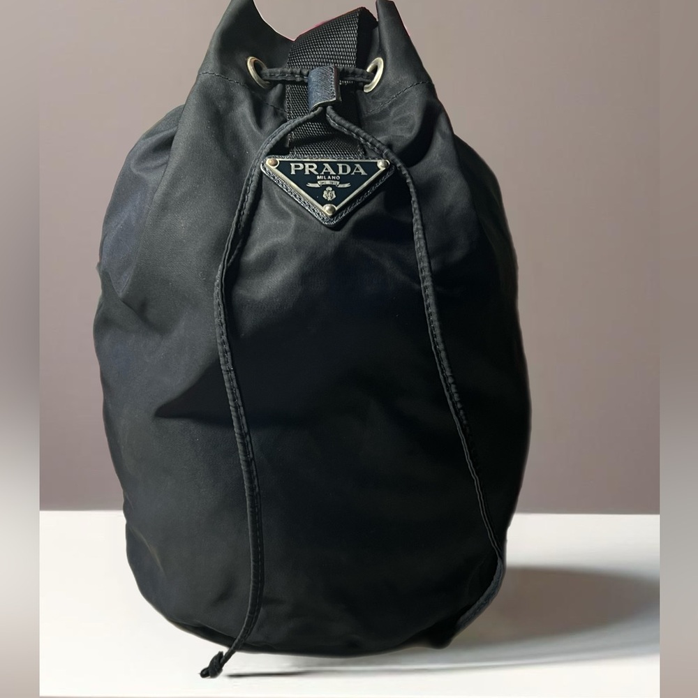Prada Black Drawstring Bag